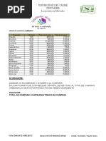 Unidad 3. Hoja de Calculo. Compra