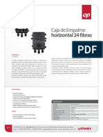 Caja de Empalme: Horizontal 24 Fibras