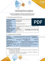 Guía de Actividades y Rúbrica de Evaluación - Paso 2 - Conceptualización de La Dimensión Psicosocial