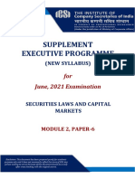 Supplement Executive Programme: For June, 2021 Examination