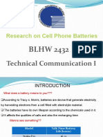 Research On Cell Phone Batteries: BLHW 2432