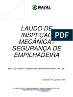 Laudo de Segurança em Empilhadeira - Maq-Tec Araras - Comercio de Pecas Industriais Ltda - Me