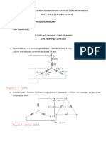 3 Lista de Exercicios - Eletricidade - Quinta