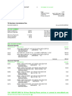 TD Business Convenience Plus: Account Summary