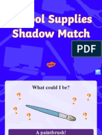 Us C 80 School Supplies Shadow Match Powerpoint - Ver - 5