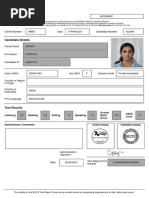 Test Report Form: Candidate Details