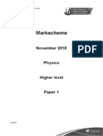 November2018 Physics Paper 1 HL Markscheme