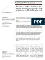 2.7 2012 Influence of Implant Neck Design and Implant-Abutment Connection Type On Peri-Implant Health. Radiological Study