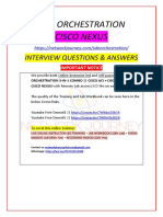 SDN Orchestration Cisco Nexus: Interview Questions & Answers