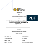 Problems Based Exponential and Trigonometric Fourier Series and Its Applications