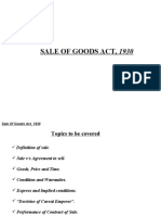 Sale of Goods Act, 1930