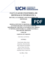 Facultad de Ingeniería de Sistemas E Informática: Curso De: Arquitectura Del Computador