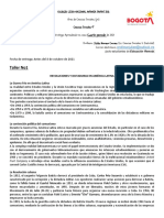 Taller #1 Cuarto Periodo. Revoluciones y Dictaduras en América Latina. CIENCIAS SOCIALES 9° AÑO 2021