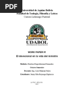 Work Paper #1 El Devocional en La Vida Del Ministro