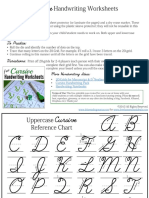 Cursive Handwriting Practice Grids