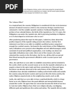 Colonialism. You May Use Historical Sources Aside From Our Module. Use The Vacant Space Provided Below. You May Add Extra Sheet of Paper But Limited To One. (10pts)