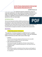 Work Measurement For Process Improvement in The Car Seat Polyurethane Injection Manufacturing Line