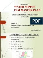 Water Supply System Master Plan: Budhanilkantha Municipality