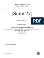 Weiss - Suite 27 in B Flat Notation by J - D Forget