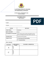 Assessment UP2 (LOGICAL) Maths Y4 2021