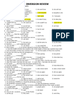 Inversion Review: Choose The Best Answer A, B, C or D