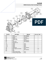 Model 3U/3UB Exploded View 3U 3UB Type 1 EBARA Stainless Steel Centrifugal Pumps