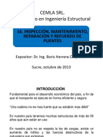 Inspección, Mantenimiento, Reparación y Refuerzo de Puentes