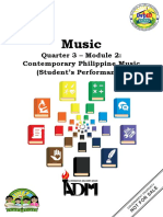 Music: Quarter 3 - Module 2: Contemporary Philippine Music (Student's Performance)