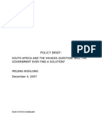 Policy Brief:: South Africa and The Hiv/Aids Question: Will The Government Ever Find A Solution?