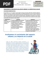 Analizamos El Crecimiento Del Espacio Urbano Y Su Impacto en La Salud Situacion Significativa