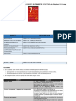 Actividad de LOS 7 HÁBITOS DE LA GENTE ALTAMENTE EFECTIVA de Stephen R