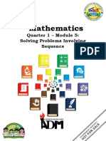 Mathematics: Quarter 1 - Module 5: Solving Problems Involving Sequence