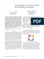 Fuzzy Logic Based Algorithm For Context Awareness in Lot For Smart Home Environment