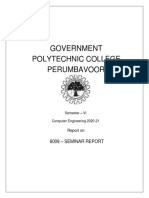 Government Polytechnic College Perumbavoor: 6009 - Seminar Report