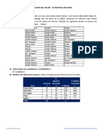 Ejercicios Taller Estadisticas