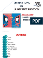 Seminar Topic ON: Voice Over Internet Protocol