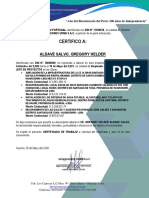 Certificado Gregory 1