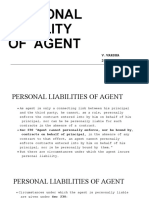 Personal Liability of Agent