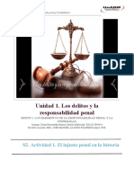 Unidad 1. Los Delitos y La Responsabilidad Penal: S2. Actividad 1. El Injusto Penal en La Historia