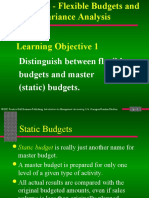 Distinguish Between Flexible Budgets and Master (Static) Budgets