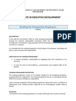 Certificate in Executive Development: Briefing For Prospective Employers