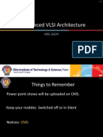 Advanced VLSI Architecture: MEL G624