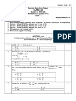 Sample Question Paper Class: Xii Session: 2021-22 Mathematics (Code-041) Term - 1