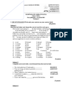 I. USE OF ENGLISH (Write Only Your Answers On Your Answer Sheet) (40 Points) Subject 1 Read The Text Below and Choose The Correct Word For Each Space