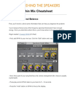 Thin Mix Cheatsheet: 1. Check For Tonal Balance