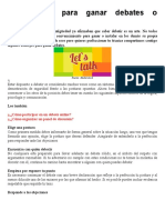 8 Consejos para Ganar Debates o Discusiones