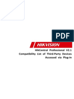 HikCentral Professional V2.1 Compatibility List of Third Party Devices Accessed Via Plug in 20210616