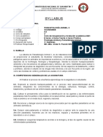 SYLLABUS DE PARASITOLOGIA 2021 - Recuperación y Nivelación