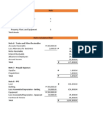 Assets Note Current Assets: Less: Accumulated Depreciation - Building Less: Accumulated Depreciation - Equipment