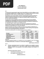 Due Dilligence Practice Questions